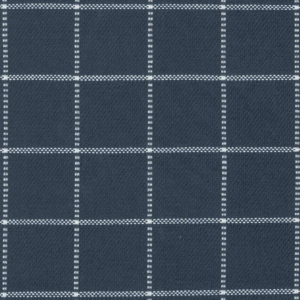 Skylar Check Mariner by Kasmir Fabric 5072 INDIA 9,000 Wyzenbeek Double Rubs H: 2 2/8 inches, V:2 2/8 inches 54 - Fabric Carolina - Kasmir
