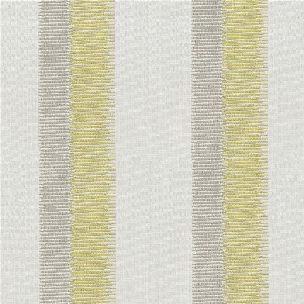 Sleek Stripe Citrine by Kasmir Fabric 8004 68% Polyester 32% Viscose ITALY 9,000 Martindale Cycles Horizontal: 6 6/8 inches and Vertical: 0 Inches 54 - 55 - Fabric Carolina -