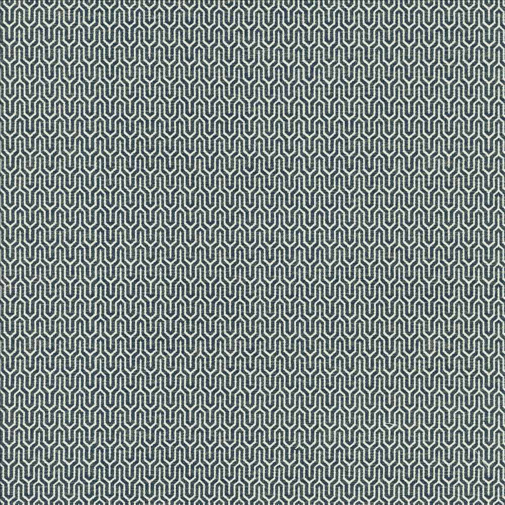 Sling Shot Navy by Kasmir Fabric 5145 65% Polyester
35% Cotton
 INDIA </p><p>Repeat: Horizontal: 6/8 inches and Vertical: 5/8 inches 55 - Fabric Carolina -