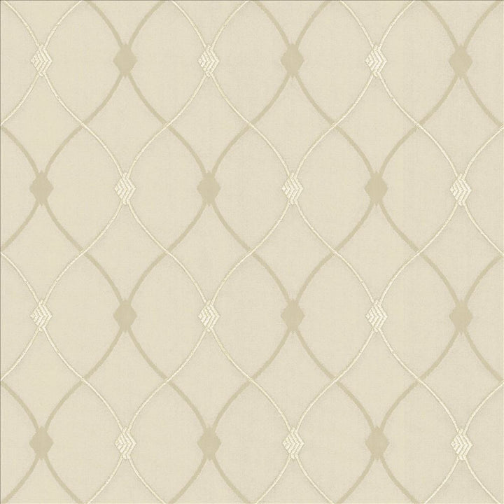 Slipper Trellis Bone by Kasmir Fabric 5110 100% Polyester
 INDIA 30,000 Wyzenbeek Double Rubs </p><p>Repeat: Horizontal: 3 1/8 inches and Vertical: 5 1/8 inches 56 - Fabric Carolina -