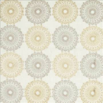 Snowfall Pearl by Kasmir Fabric 1387 70% Viscose 30% Linen INDIA 18,000 Wyzenbeek Double Rubs H: 13 inches, V: 12 2/8 inches 52 - 55 - Fabric Carolina - Kasmir