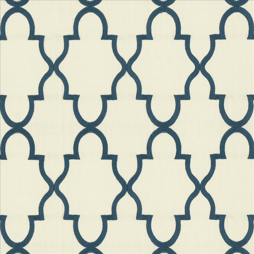 Solace Blue by Kasmir Fabric 5156 100% Cotton
 INDIA </p><p>Repeat: Horizontal: 5 2/8 inches and Vertical: 7 4/8 inches 51 - Fabric Carolina -