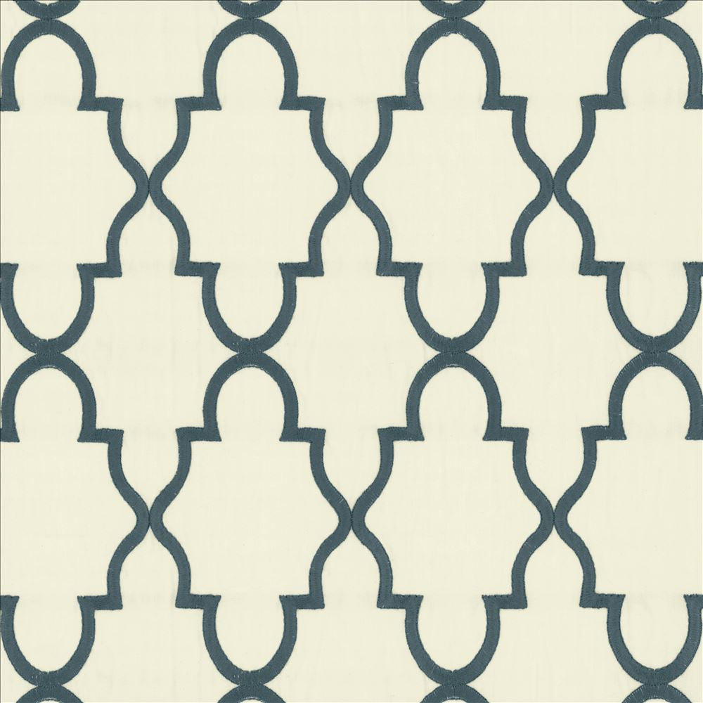 Solace Blue by Kasmir Fabric 5156 100% Cotton
 INDIA 22,000 Martindale Cycles </p><p>Repeat: Horizontal: 5 2/8 inches and Vertical: 7 4/8 inches 51 - Fabric Carolina -
