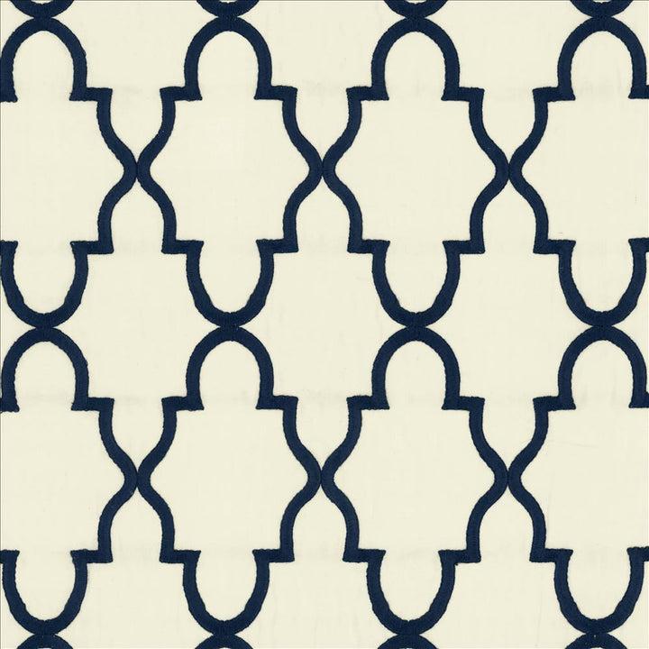 Solace Navy by Kasmir Fabric 5156 100% Cotton
 INDIA 22,000 Martindale Cycles </p><p>Repeat: Horizontal: 5 2/8 inches and Vertical: 7 4/8 inches 51 - Fabric Carolina -