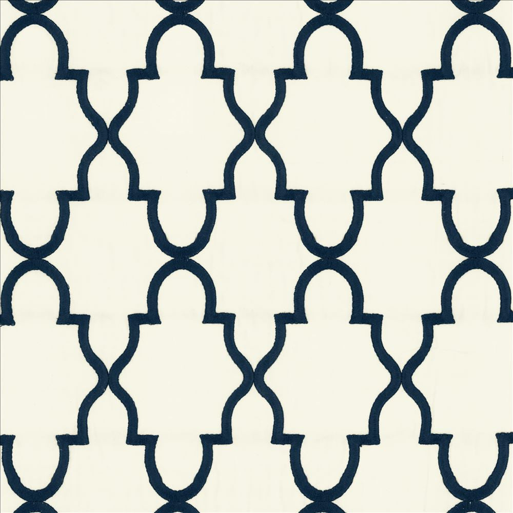 Solace Navy by Kasmir Fabric 5156 100% Cotton
 INDIA </p><p>Repeat: Horizontal: 5 2/8 inches and Vertical: 7 4/8 inches 54 - Fabric Carolina -