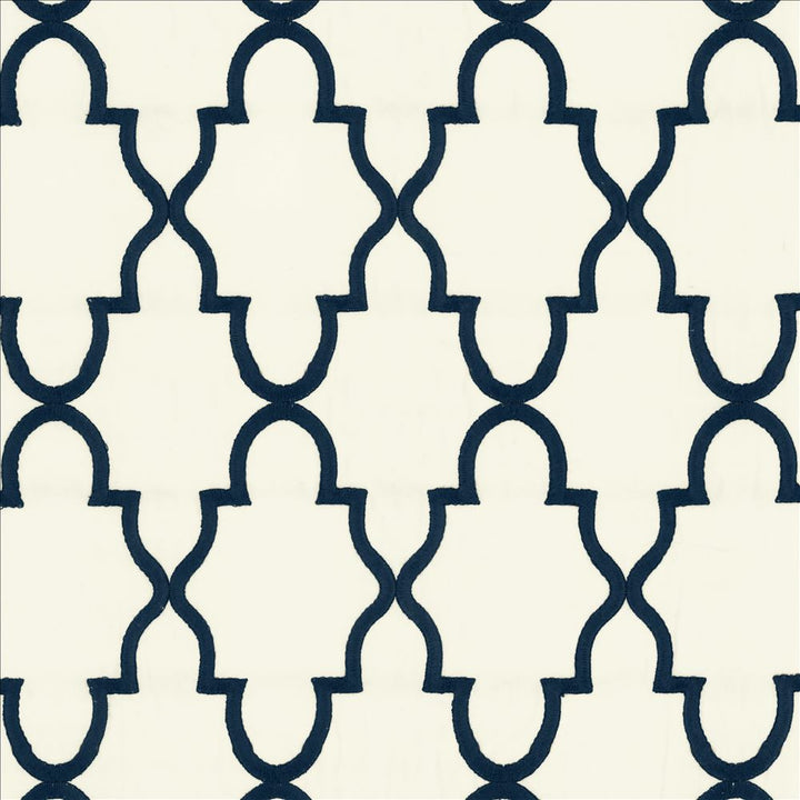Solace Navy by Kasmir Fabric 5156 100% Cotton
 INDIA </p><p>Repeat: Horizontal: 5 2/8 inches and Vertical: 7 4/8 inches 54 - Fabric Carolina -