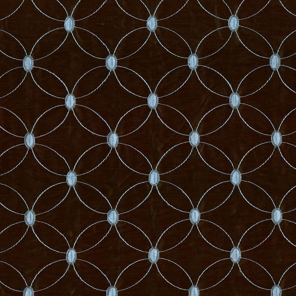 Soliloquy Chocolate by Kasmir Fabric 5068 100% Polyester Embroidery 100% Polyester CHINA Not Tested Horizontal: 4 inches and Vertical: 3 6/8 inches 53 - 58 - Fabric Carolina -