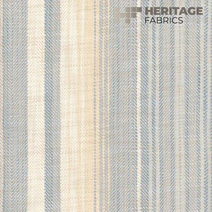 Sonoma Stripe Seabreeze by Heritage Fabric - 100% Polyester India 33,000 Horizontal: 13.5" and Vertical: N/A 54" - Fabric Carolina -
