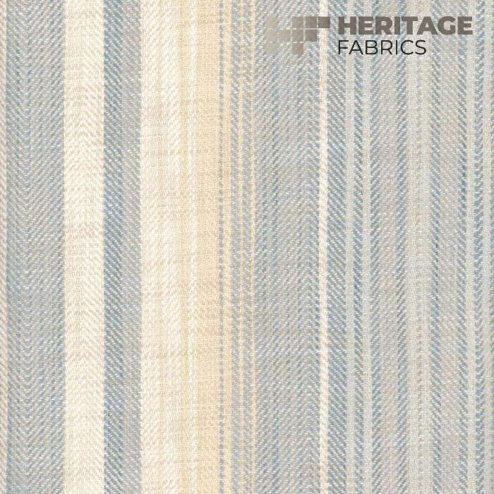 Sonoma Stripe Seabreeze by Heritage Designer Fabric - 100% Polyester India 33,000 Horizontal: 13.5" and Vertical: N/A 54" - Swanky Fabrics -