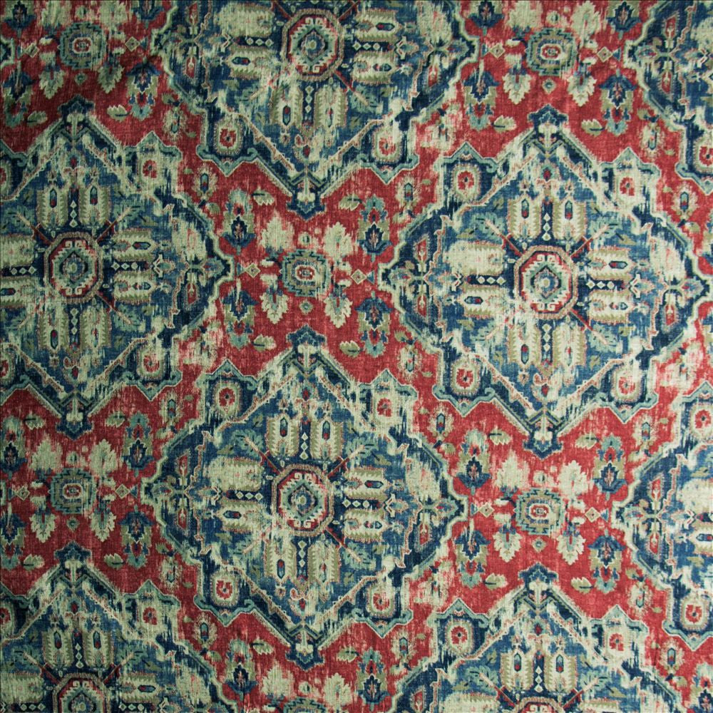 Southwick Moroccan Red  by Kasmir Fabric 1474 55% Linen 45% Viscose  SOUTH KOREA  </p><p>Repeat: Horizontal: 27 6/8 inches and Vertical: 26 4/8 inches 56  - Fabric Carolina -