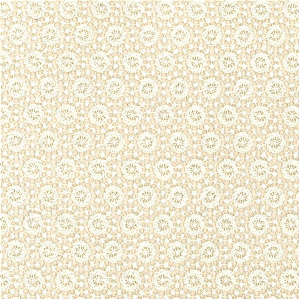 Spinner Alabaster  by Kasmir Fabric See sample 100% Polyester
 INDIA Not Tested </p><p>Repeat: Horizontal: 1 7/8 inches and Vertical: 1 inches 55  - Fabric Carolina -