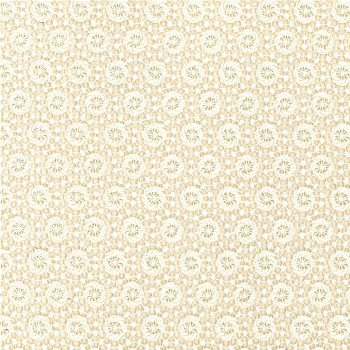 Spinner Alabaster by Kasmir Fabric 1443 100% Polyester INDIA Not Tested Horizontal: 1 7/8 inches and Vertical: 1 inches 55 - 56 - Fabric Carolina -