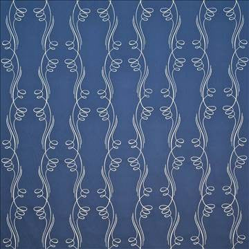 Spirographic Mariner Blue by Kasmir Fabric 1401 100% Cotton CHINA 6,000 Wyzenbeek Double Rubs H: 27 inches, V: 21 4/8 inches 54 - Fabric Carolina - Kasmir