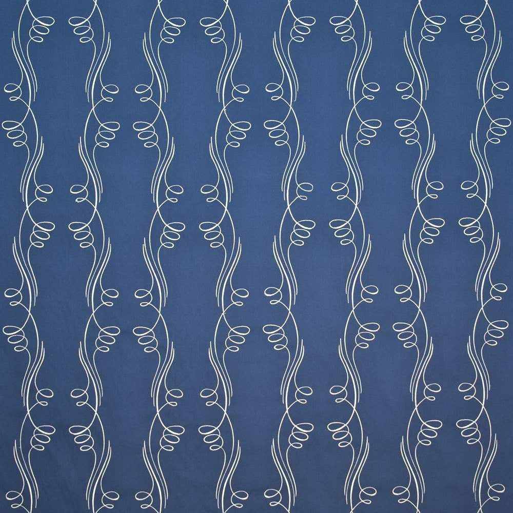 Spirographic Mariner Blue by Kasmir Fabric 1401 CHINA 6,000 Wyzenbeek Double Rubs H: 27 inches, V:21 4/8 inches 54 - Fabric Carolina - Kasmir