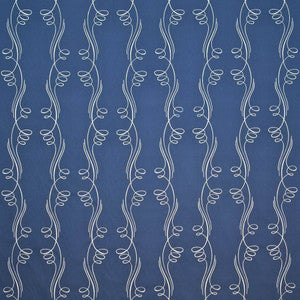 Spirographic Mariner Blue by Kasmir Fabric
