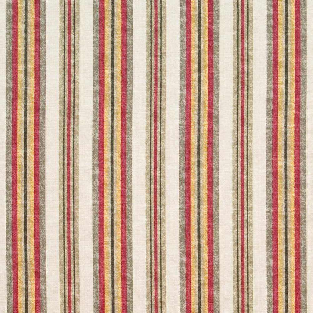 Splash Stripe Campari by Kasmir Fabric 1400 KOREA 15,000 Wyzenbeek Double Rubs H: 6 6/8 inches, V:N/A 54 - 55 - Fabric Carolina - Kasmir