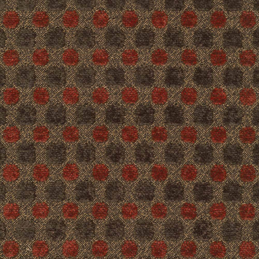 Spotted Recently Chocolate by Kasmir Fabric 1387 CHINA 12,000 Wyzenbeek Double Rubs H: 5/8 inches, V:6/8 inches 57 - Fabric Carolina - Kasmir