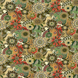 Spring Bouquet Cedar by Kasmir Fabric
