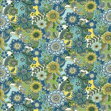 Spring Bouquet Spring Water by Kasmir Fabric 1420 100% Cotton PAKISTAN 15,000 Wyzenbeek Double Rubs H: 54 inches, V: 27 inches 54 - 55 - Fabric Carolina - Kasmir