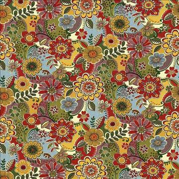 Spring Bouquet Summer by Kasmir Fabric 1417 100% Cotton PAKISTAN 15,000 Wyzenbeek Double Rubs H: 54 inches, V: 27 inches 54 - 55 - Fabric Carolina - Kasmir