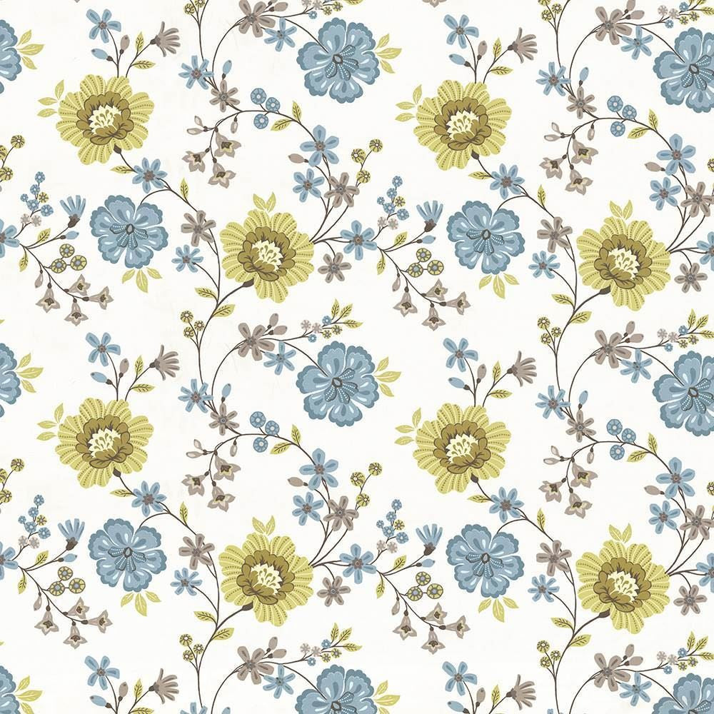 Spring Break Azure by Kasmir Fabric 1425 100% Cotton
 TURKEY Not Tested Horizontal: 27 2/8 inches and Vertical: 25 2/8 inches 55 - Fabric Carolina -