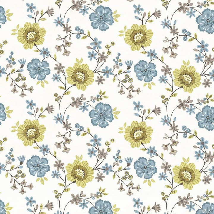 Spring Break Azure by Kasmir Fabric 1425 100% Cotton
 TURKEY Not Tested </p><p>Repeat: Horizontal: 27 2/8 inches and Vertical: 25 2/8 inches 55 - Fabric Carolina -