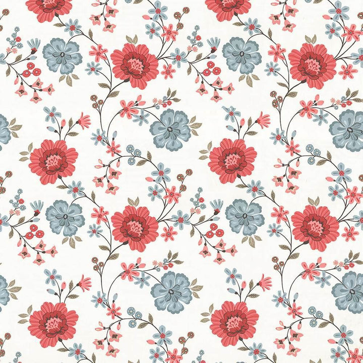 Spring Break Coral by Kasmir Fabric 1425 100% Cotton
 TURKEY </p><p>Repeat: Horizontal: 27 2/8 inches and Vertical: 25 2/8 inches 55 - Fabric Carolina -