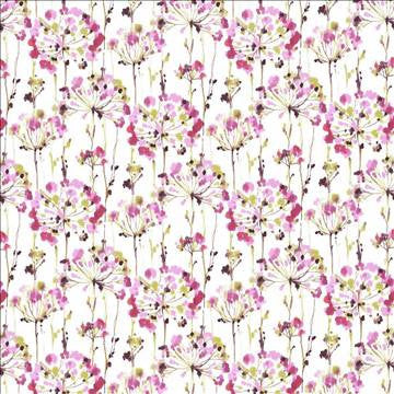 Spring Delight Pink by Kasmir Fabric 5106 100% Cotton INDIA 9,000 Wyzenbeek Double Rubs H: 27 inches, V: 24 4/8 inches 54 - 55 - Fabric Carolina - Kasmir