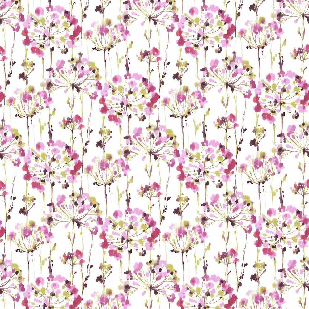 Spring Delight Pink by Kasmir Fabric 5106 100% Cotton INDIA 9,000 Wyzenbeek Double Rubs Horizontal: 27 inches and Vertical: 24 4/8 inches 54 - 55 - Fabric Carolina -