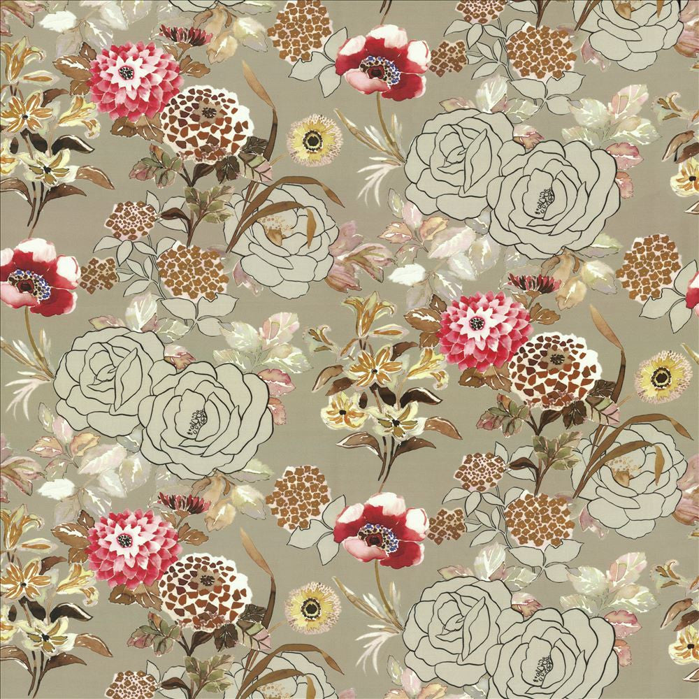 Springtime Autumn  by Kasmir Fabric See sample 52% Cotton
48% Linen
 ITALY 18,000 Martindale Cycles </p><p>Repeat: Horizontal: 26 7/8 inches and Vertical: 38 2/8 inches 55  - Fabric Carolina -