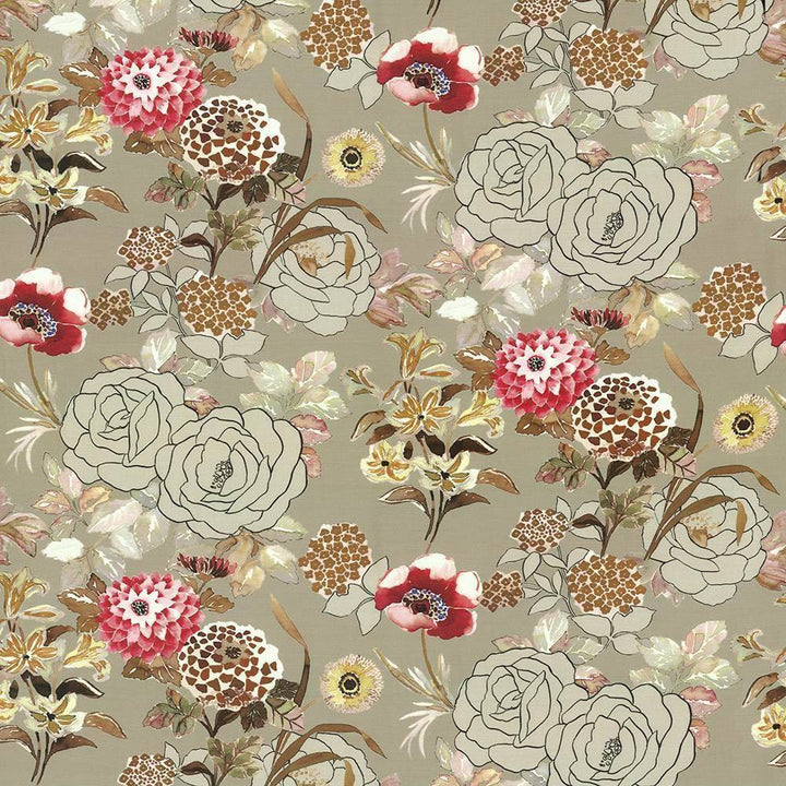 Springtime Autumn by Kasmir Fabric 8004 ITALY 18,000 Martindale Cycles H: 26 7/8 inches, V:38 2/8 inches 55 - 57 - Fabric Carolina - Kasmir