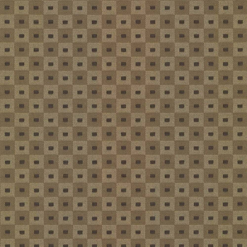 Square Pegs Coffee by Kasmir Fabric 5066 TAIWAN 30,000 Wyzenbeek Double Rubs H: 1 1/8 inches, V:1 1/8 inches 54 - 55 - Fabric Carolina - Kasmir