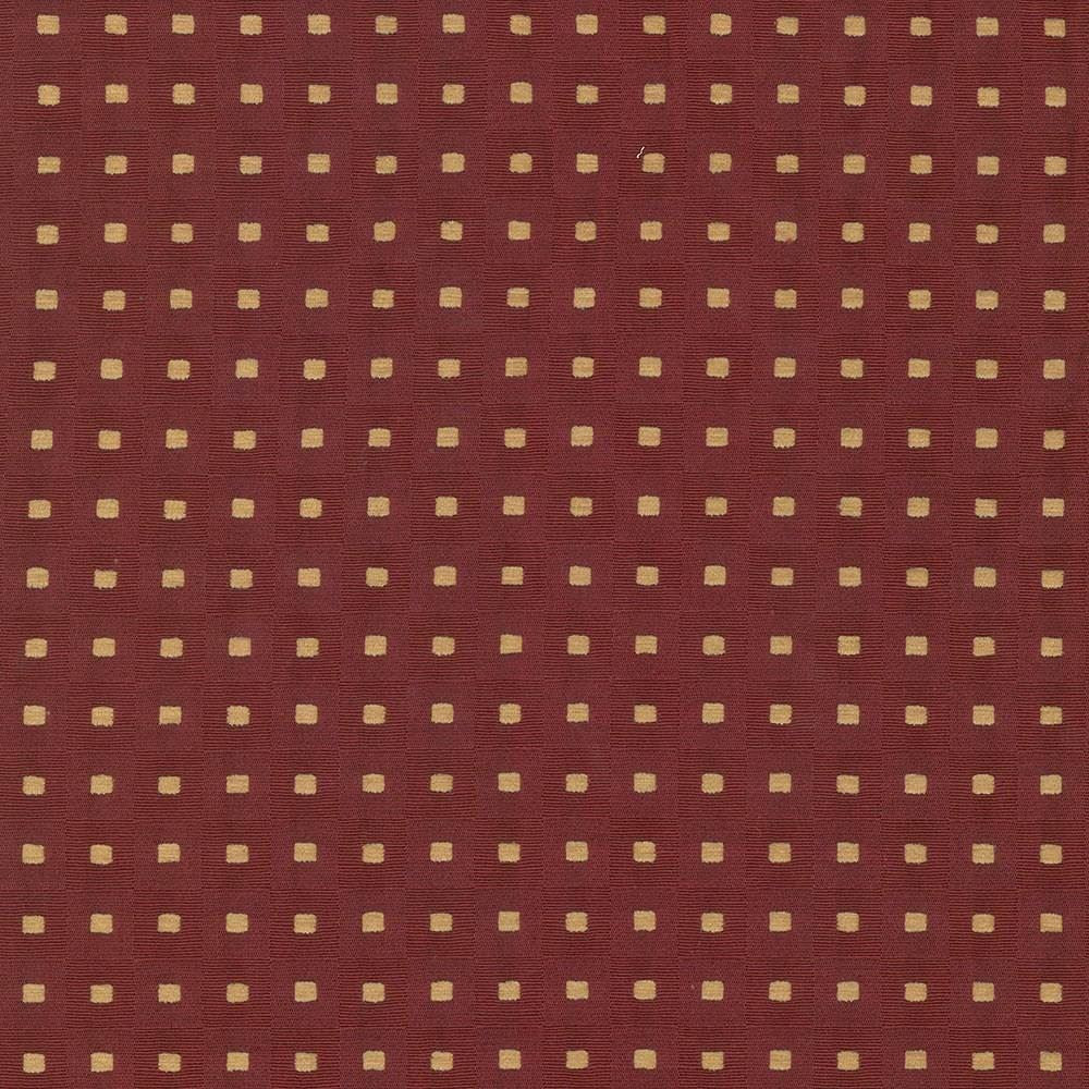 Square Pegs Ruby by Kasmir Fabric 5071 55% Cotton
45% Polyester
 TAIWAN 30,000 Wyzenbeek Double Rubs Horizontal: 1 1/8 inches and Vertical: 1 1/8 inches 54 - Fabric Carolina -