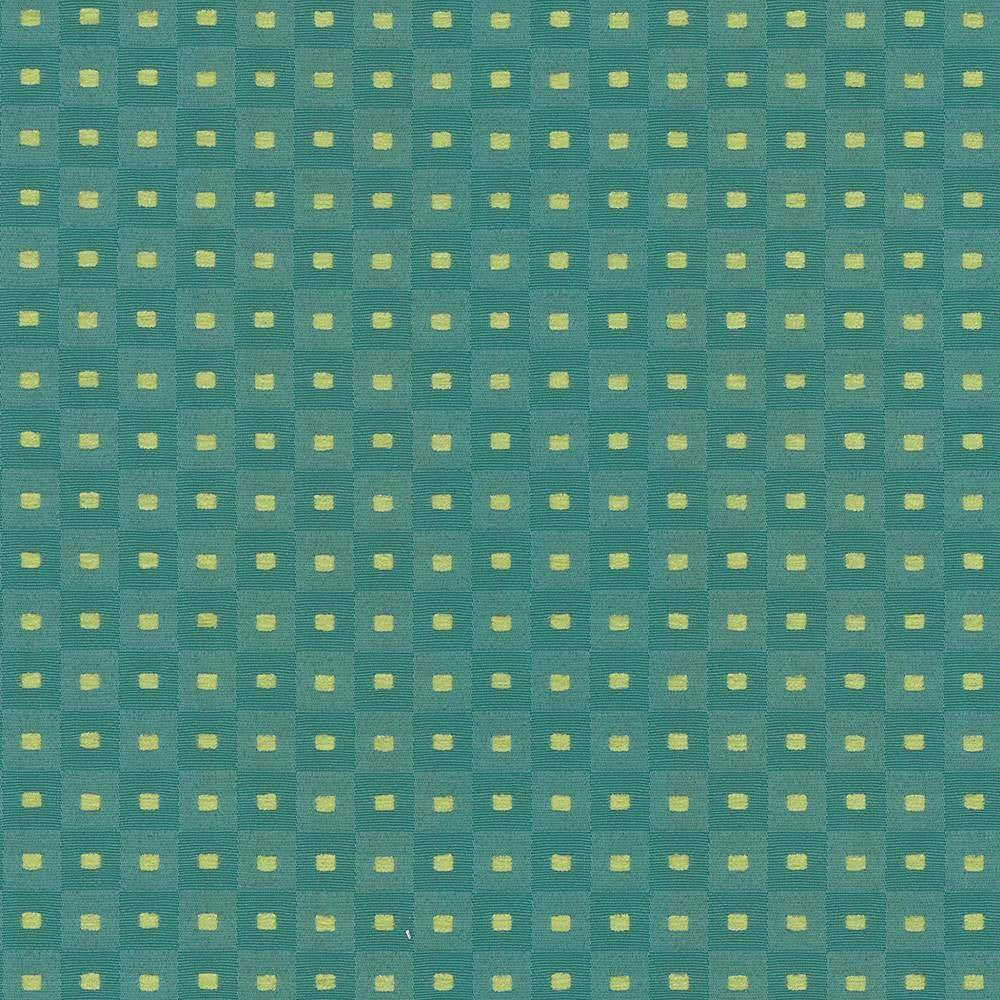 Square Pegs Sea Blue by Kasmir Fabric 5073 TAIWAN 30,000 Wyzenbeek Double Rubs H: 1 1/8 inches, V:1 1/8 inches 54 - 55 - Fabric Carolina - Kasmir