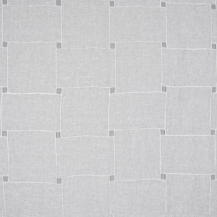 Square Root Snow by Kasmir Fabric 1374 100% Linen Embroidery 100% Rayon INDIA Not Tested Horizontal: 13 inches and Vertical: 15 4/8 inches 54 - Fabric Carolina -