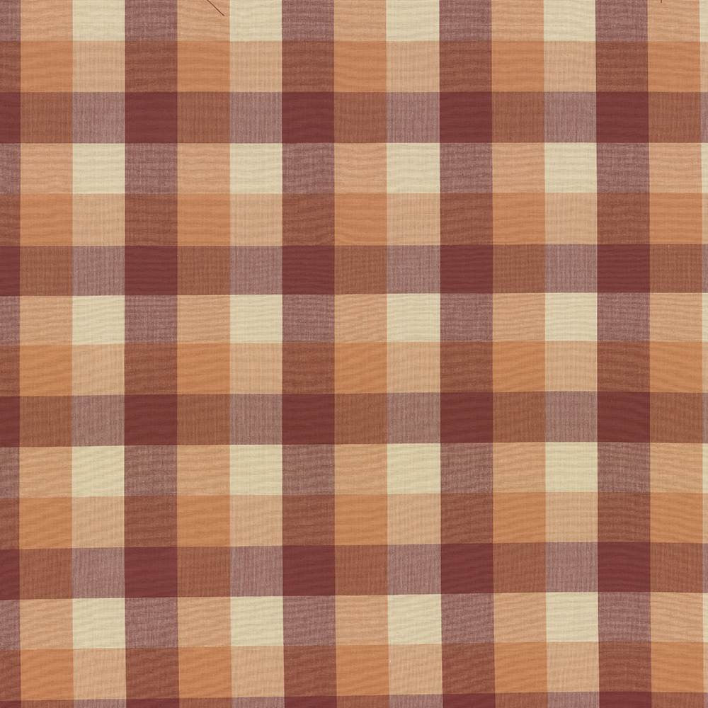 Squire Check Melon by Kasmir Fabric 5070 100% Cotton
 INDIA </p><p>Repeat: Horizontal: 6 6/8 inches and Vertical: 6 6/8 inches 54 - Fabric Carolina -