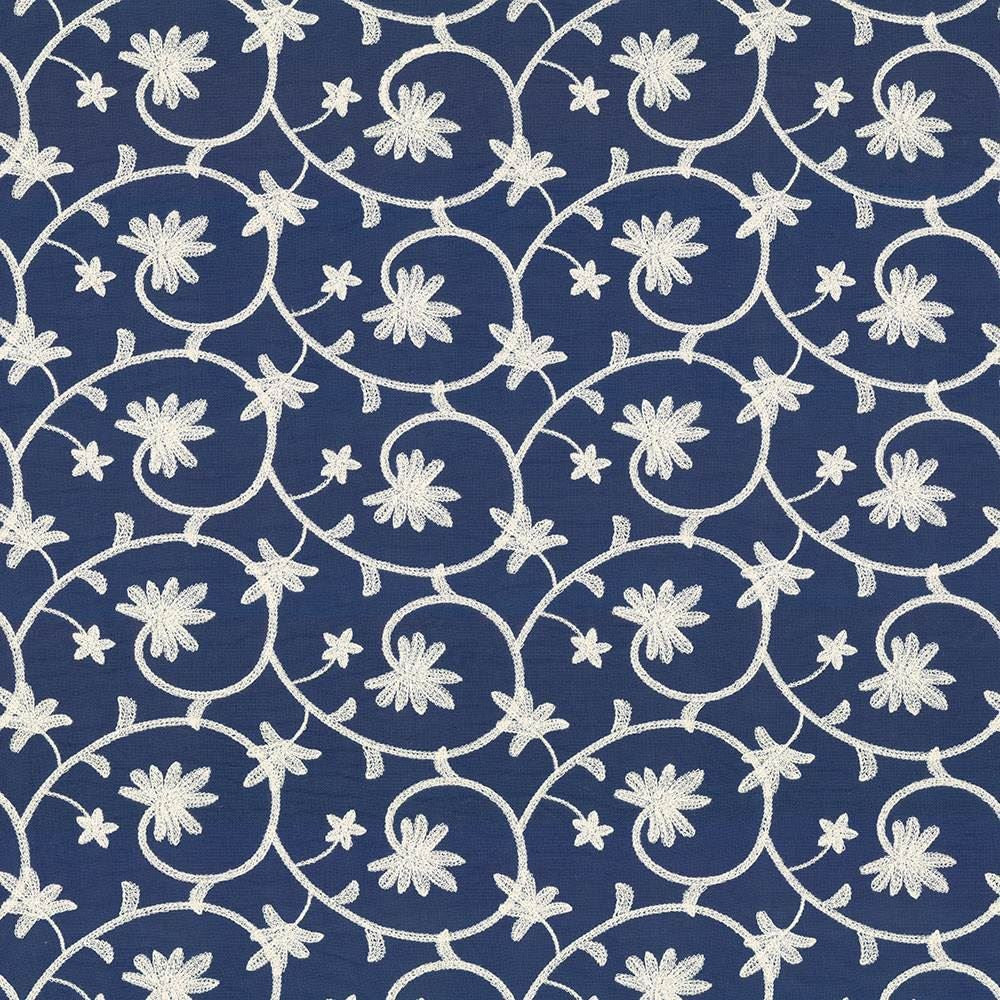 Srinagar Floral Cobalt by Kasmir Fabric 8004 100% Cotton
 USA </p><p>Repeat: Horizontal: 15 inches and Vertical: 6 2/8 inches 46 - Fabric Carolina -