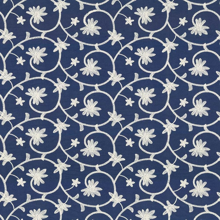 Srinagar Floral Cobalt by Kasmir Fabric 8004 100% Cotton
 USA </p><p>Repeat: Horizontal: 15 inches and Vertical: 6 2/8 inches 46 - Fabric Carolina -