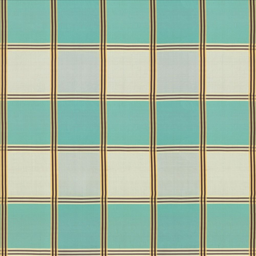 St Martin Plaid Aquamarine by Kasmir Fabric 8003 100% Polyester
 INDIA </p><p>Repeat: Horizontal: 12 6/8 inches and Vertical: 13 2/8 inches 54 - 55 - Fabric Carolina -
