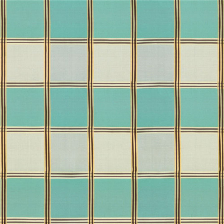 St Martin Plaid Aquamarine by Kasmir Fabric 8003 100% Polyester
 INDIA </p><p>Repeat: Horizontal: 12 6/8 inches and Vertical: 13 2/8 inches 54 - 55 - Fabric Carolina -