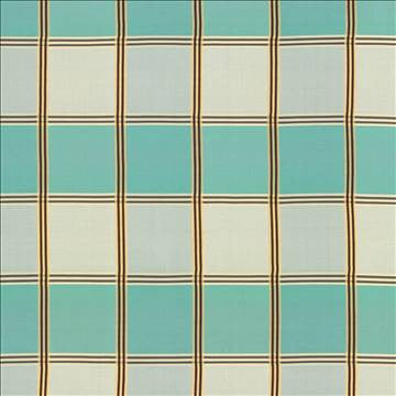 St Martin Plaid Aquamarine by Kasmir Fabric 8003 100% Polyester INDIA 15,000 Wyzenbeek Double Rubs H: 12 6/8 inches, V: 13 2/8 inches 54 - 55 - Fabric Carolina - Kasmir