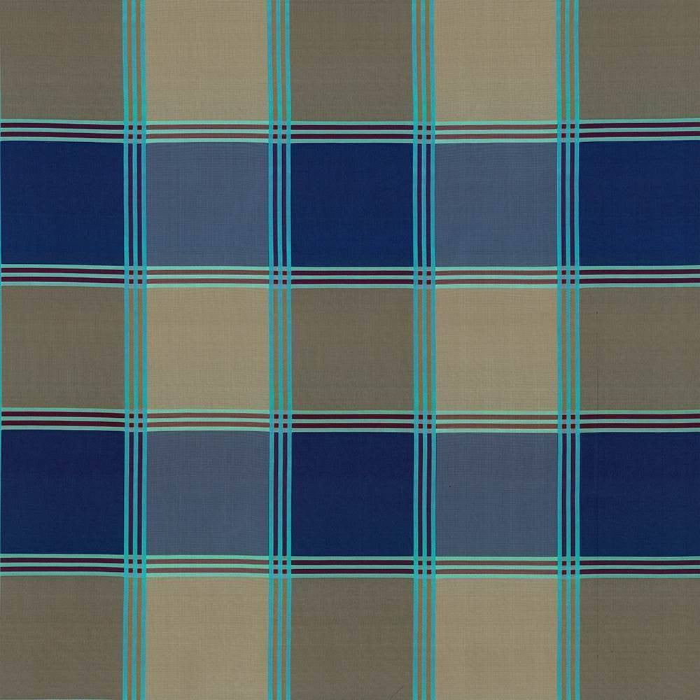 St Martin Plaid Royal by Kasmir Fabric 8003 INDIA 15,000 Wyzenbeek Double Rubs H: 12 6/8 inches, V:13 2/8 inches 54 - 55 - Fabric Carolina - Kasmir