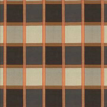 St Martin Plaid Spice by Kasmir Fabric 8003 100% Polyester INDIA 15,000 Wyzenbeek Double Rubs H: 12 6/8 inches, V: 13 2/8 inches 54 - 55 - Fabric Carolina - Kasmir