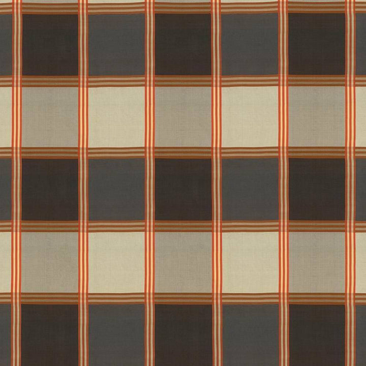 St Martin Plaid Spice by Kasmir Fabric 8003 INDIA 15,000 Wyzenbeek Double Rubs H: 12 6/8 inches, V:13 2/8 inches 54 - 55 - Fabric Carolina - Kasmir