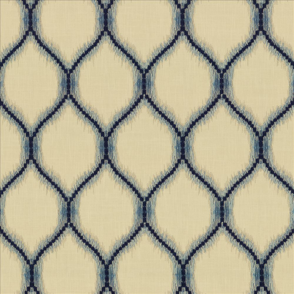 Static Ocean by Kasmir Fabric 1470 52% Polyester
48% Cotton
 INDIA Not Tested </p><p>Repeat: Horizontal: 6 7/8 inches and Vertical: 12 inches 54 - Fabric Carolina -
