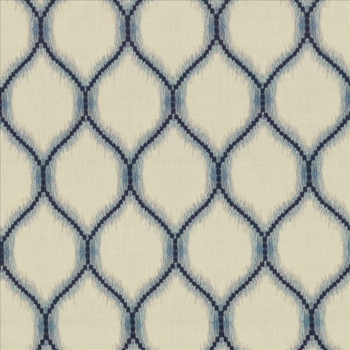 Static Ocean by Kasmir Fabric 5156 52% Polyester 48% Cotton INDIA Not Tested Horizontal: 6 7/8 inches and Vertical: 12 inches 54 - Fabric Carolina -