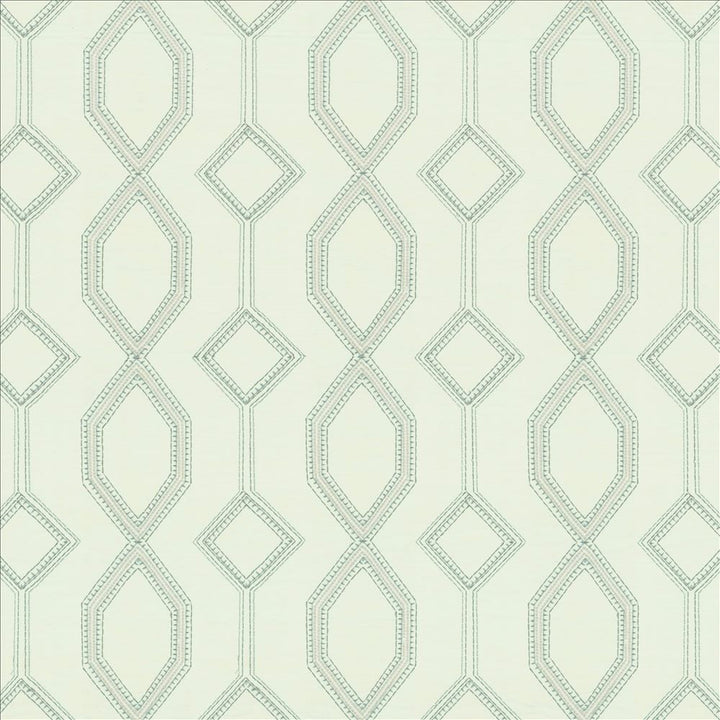 Station Aqua by Kasmir Fabric 5156 100% Cotton INDIA 30,000 Martindale Cycles Horizontal: 8 4/8 inches and Vertical: 7 4/8 inches 54 - Fabric Carolina -