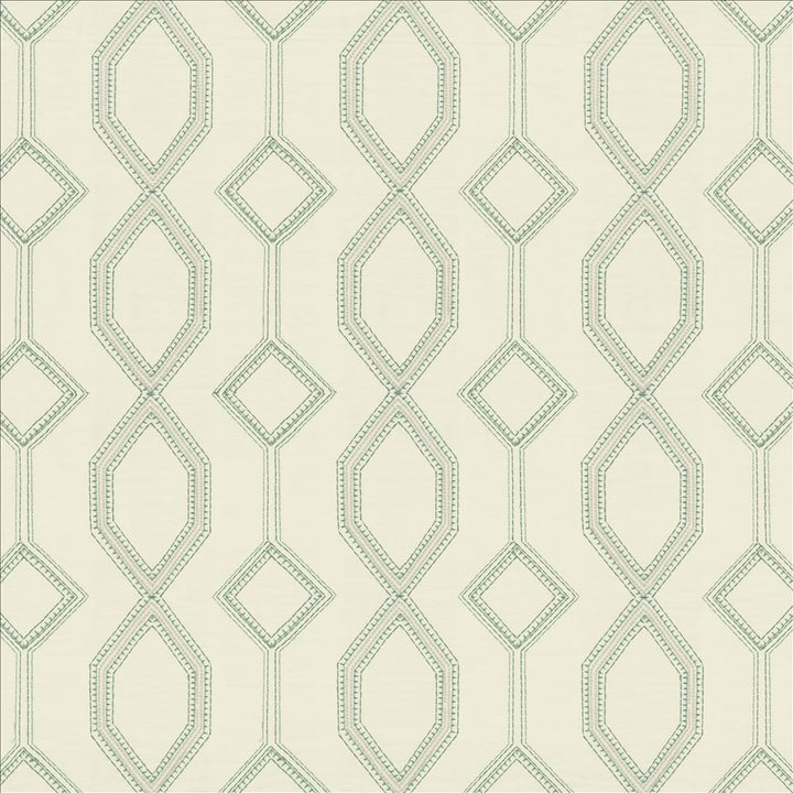 Station Aqua by Kasmir Fabric 5156 100% Cotton
 INDIA </p><p>Repeat: Horizontal: 8 4/8 inches and Vertical: 7 4/8 inches 51 - Fabric Carolina -