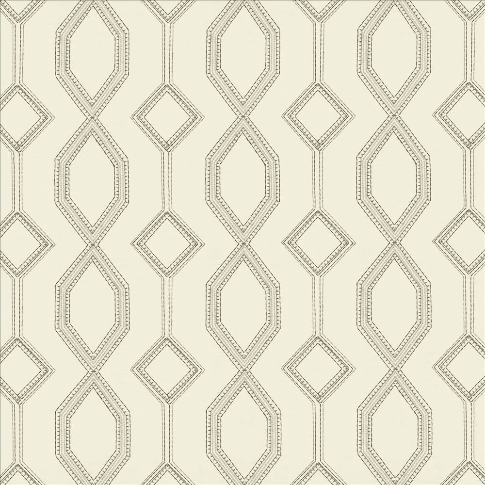 Station Ivory by Kasmir Fabric 5156 100% Cotton
 INDIA </p><p>Repeat: Horizontal: 8 4/8 inches and Vertical: 7 4/8 inches 51 - Fabric Carolina -