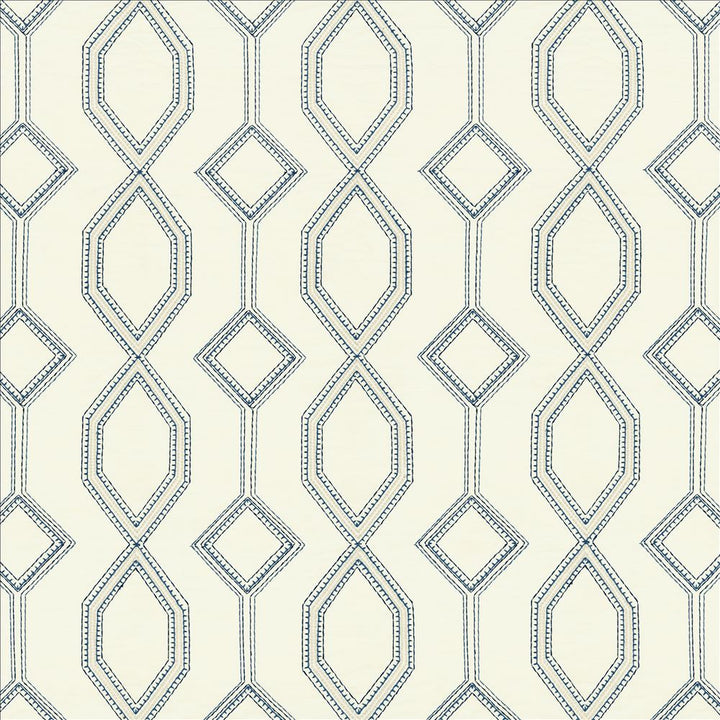 Station Navy by Kasmir Fabric 5156 100% Cotton
 INDIA </p><p>Repeat: Horizontal: 8 4/8 inches and Vertical: 7 4/8 inches 51 - Fabric Carolina -